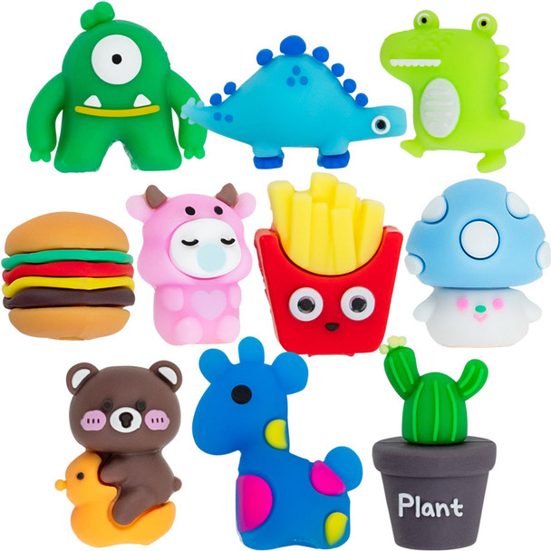 Bitty Buddy Pencil Toppers #4 details of all items in the mix Bitty Buddy Pencil Toppers #4 details of all items in the mix