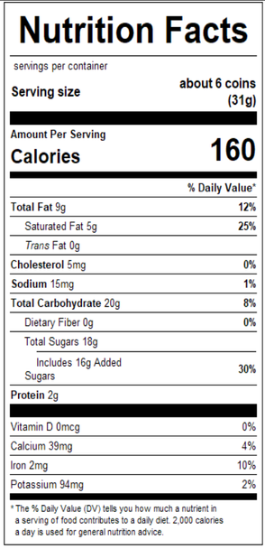 Fort Knox Half Dollar Gold Coins images of nutrition information.