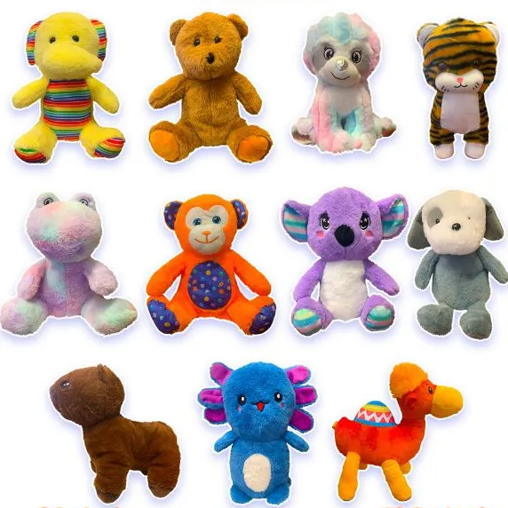 Large #4 Generic Quadruped Plush Mix (11.5"/24pc) showing details of quadrupeds in the mix