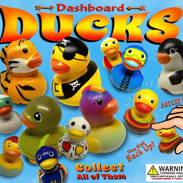 Squishy Ducks for the Dashboard display for the toys in 2-inch capsules