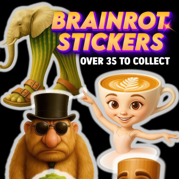 display card second side for the Brain Rot Stickers square top