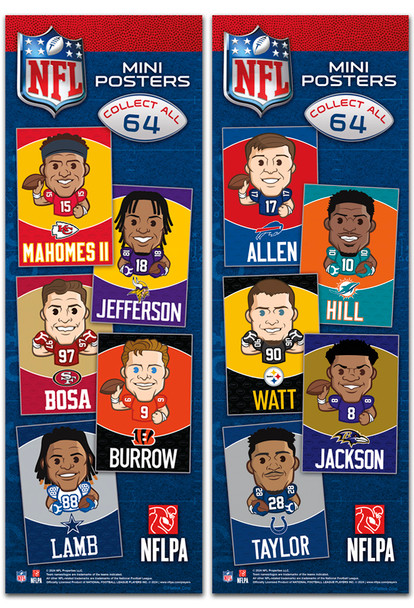 NFL Mini Posters (288ct)(NOT stickers)