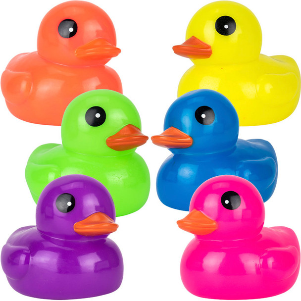 Bulk (NO Capsule) Flourescent Ducklings (6"/48ct) in regular light