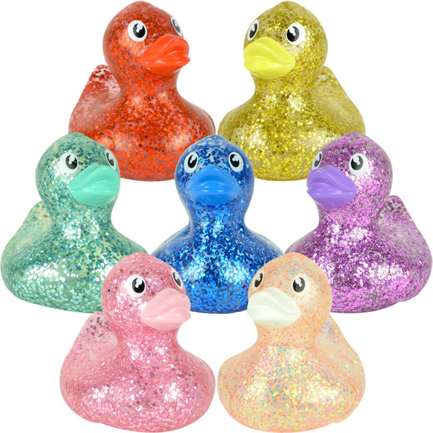 Polychrome Mix Glitter Ducklings  2 inch 100 count