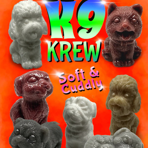 upper portion of diplay card for the Canine Crew Figurines 1"Capsules