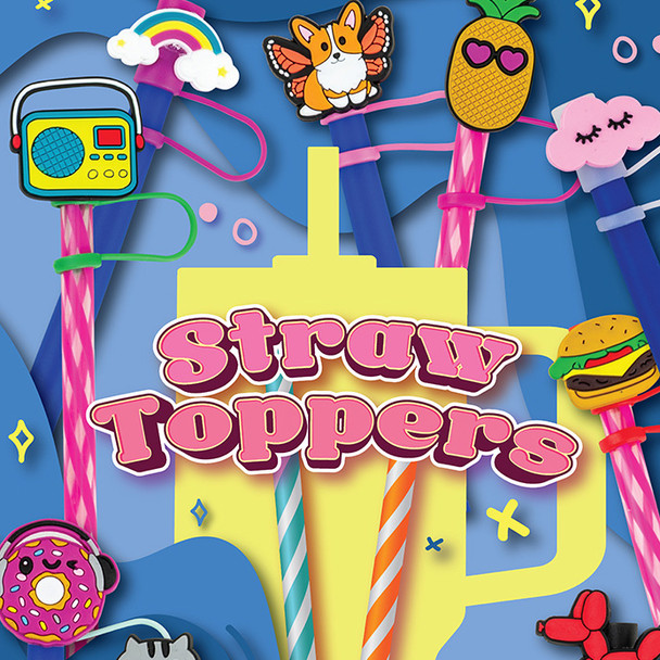 Straw Protective Toppers display card, upper portion