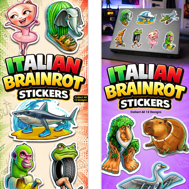 Brainrot Stickers display upper