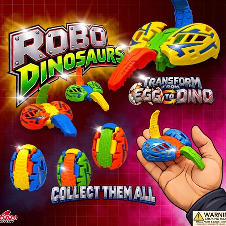 Dinosaur Egg Buildables showing typical colors and styles in the box