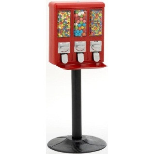 Classic Red All-Metal Triple Vend Candy Machine