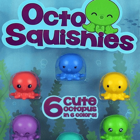 Octo Squishies 1"Capsules display