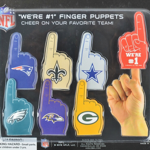 NFL #1 Finger Puppets display