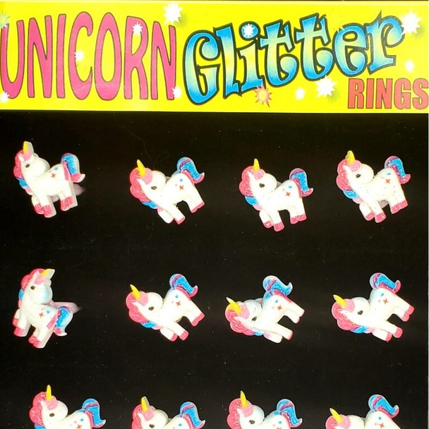 Unicorn Glittery Rings 1"Capsules