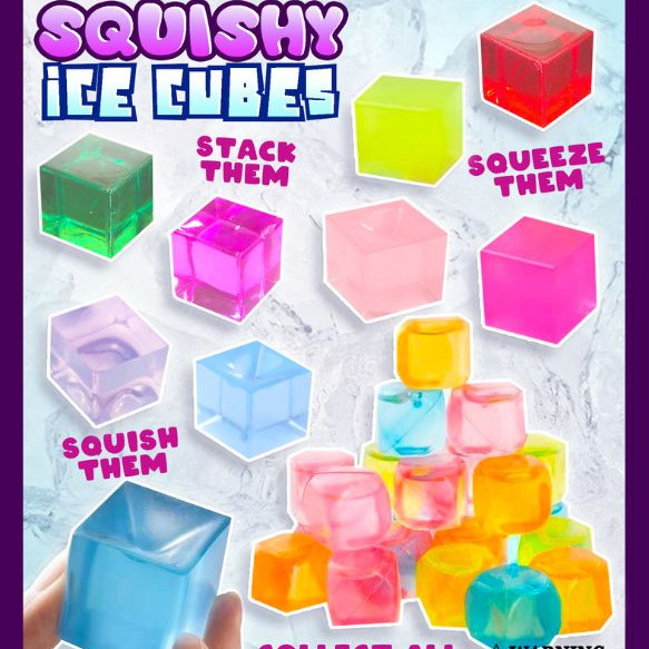 Squishy Ice Cubes display