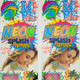 Fashion Neon Splash Tattoos display bottom