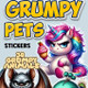 Peevish Grumpy Pets Stickers display the seventh showing the designs in the mix