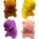 Capybara Plush Crane Mix (8"/68pc), lower, showing purple and pink versions