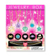 Jewelry box display card showing the types and quality of jewelry that could be in the mix