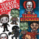Terror Stickers portion of display card showing some types of stickers in the mix
