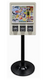 Petite Beige Three-Column Flat-Vend Sticker Tattoo Machine shown with display cards installed