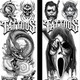 Shadowy Horror Terror B&W display card, upper portion