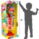 Dubble Bubble® 36" Free-Spin Spiral Gumball Machine showing relative size to a 36" child silhouette