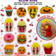 Jumbo Slow Rise Fast Food  2.5"Capsules display, bottom, showing most of the possible options in the mix