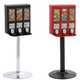 Pro all - metal triple vend machines in black and red. red on a Monster stand. Black on a Chrome stand. Pro all - metal triple vend machines in black and red. red on a Monster stand. Black on a Chrome stand.
