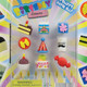 Birthday Party Erasers 1" Toy Capsules display