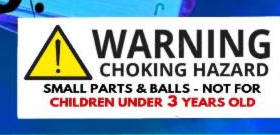 Choking hazard not suitable for ages 3 and under