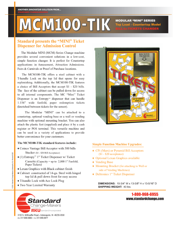 Standard Change Info Sheet