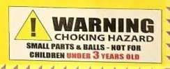 choking hazard three years and under