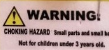 choking hazard ages 3 and under