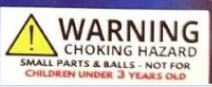 choking hazard ages 3 and under