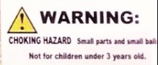 choking hazard ages 3 and under