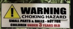 choking hazard under 3 years old