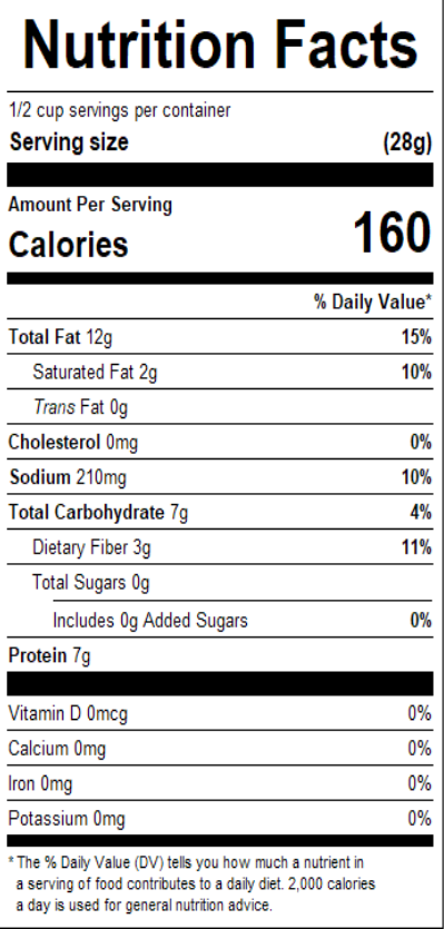 nutrition info