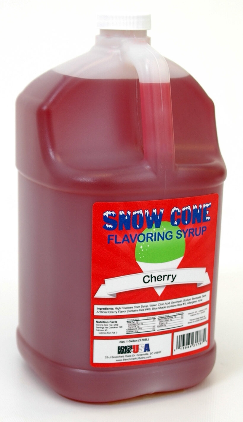 Cherry Snow Cone Syrup 4 Gallons