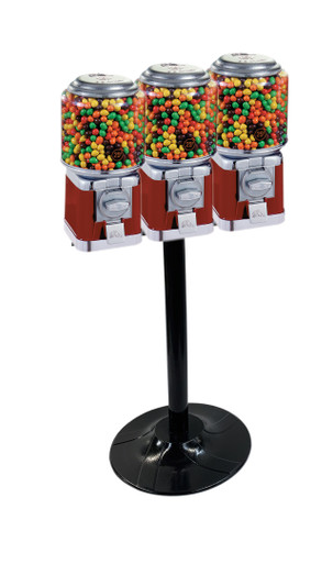 Triple Round Beaver Vending Machine w/Stand | Gumballs.com