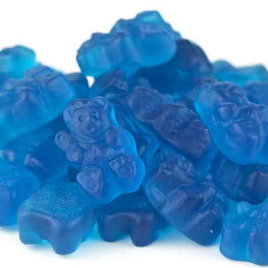 Blue Raspberry Gummi Bears | 20lb Bulk Case | Gumballs.com
