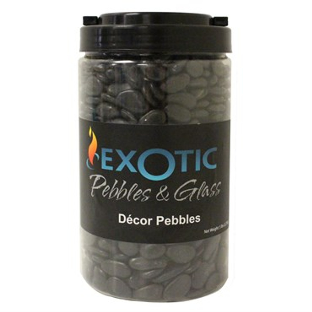 Exotic Pebbles Polished Black Gravel 2lb 5lb 20lb
