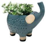 Ceramic Planter Baby Elephant 6.5"