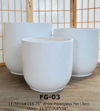 Fiberglass White Pot