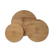 Ceramic Pot Planter with Natural Bamboo Wood Saucer