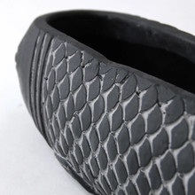 Cement Planter Koi Fish Black