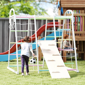 Colorful Multi-Function Steel-Wood Climbing Frame - Colorful Colorful Multi-Function Steel-Wood Climbing Frame - Colorful