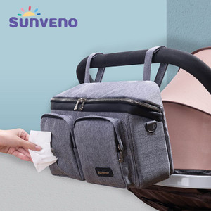 SUNVENO Universal Stroller Organizer Super Large Capacity, 2-in-1 Baby Stroller Organizer Waterproof Insulated Cup Holder Inside, Shoulder Bag & Strolller Storage Bag with 10 Pocket Including, Gray SUNVENO Universal Stroller Organizer Super Large Capacity, 2-in-1 Baby Stroller Organizer Waterproof Insulated Cup Holder Inside, Shoulder Bag & Strolller Storage Bag with 10 Pocket Including, Gray