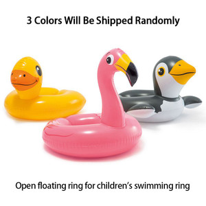 Children's Cartoon Animal Swimming Rings; Inflatable Duck Penguin Flamingo Pool Floats For Boys And Girls Children's Cartoon Animal Swimming Rings; Inflatable Duck Penguin Flamingo Pool Floats For Boys And Girls