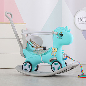 Rocking Horse for Toddlers, Balance Bike Ride On Toys with Push Handle, Backrest and Balance Board for Baby Girl and Boy, Unicorn Kids Riding Birthday (Blue) Rocking Horse for Toddlers, Balance Bike Ride On Toys with Push Handle, Backrest and Balance Board for Baby Girl and Boy, Unicorn Kids Riding Birthday (Blue)