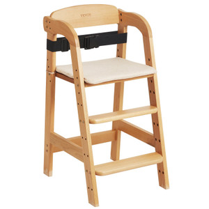 VEVOR Wooden High Chair for Babies & Toddlers, Convertible Adjustable Feeding Chair, Eat & Grow High Chair with Seat Cushion, Portable Baby Dining Booster Seat, Beech Wood Toddler Chair, Natural VEVOR Wooden High Chair for Babies & Toddlers, Convertible Adjustable Feeding Chair, Eat & Grow High Chair with Seat Cushion, Portable Baby Dining Booster Seat, Beech Wood Toddler Chair, Natural