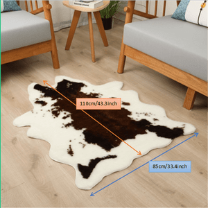 1pc Durable Faux Cowhide Rug - Washable, Low-Pile, Perfect for Bedroom and Living Room Decor - Western Style Animal Print Carpet for Home and Room Decor 1pc Durable Faux Cowhide Rug - Washable, Low-Pile, Perfect for Bedroom and Living Room Decor - Western Style Animal Print Carpet for Home and Room Decor